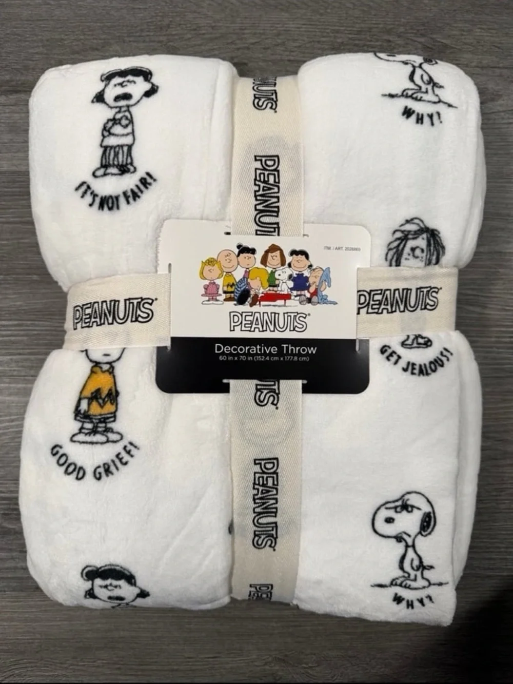 Peanuts Snoopy Throw Blanket Snoopy And Friends 60”x70” NWT